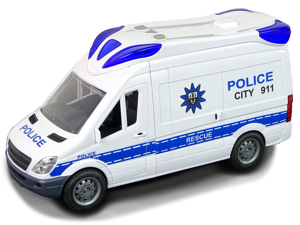 Carro polícia interativo luz som portas