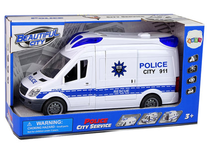 Carro polícia interativo luz som portas
