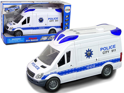 Carro polícia interativo luz som portas