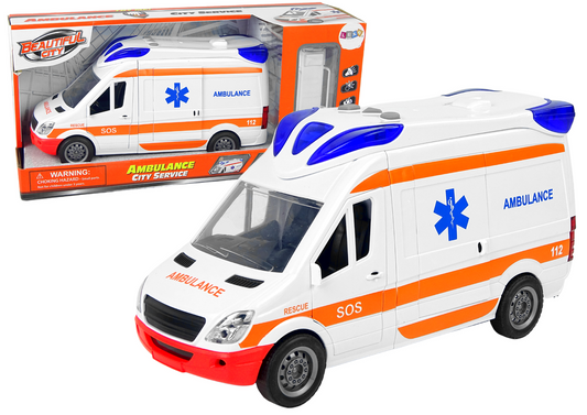 Ambulância interativa maca luz som