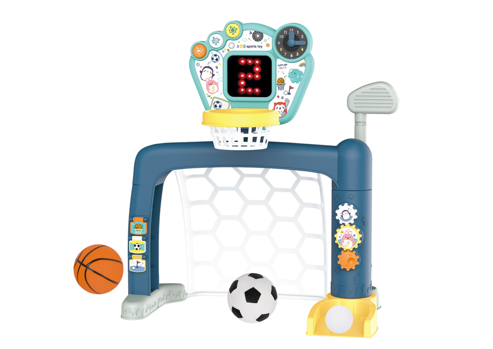 Jogos 3 em 1 golfe futebol basquetebol