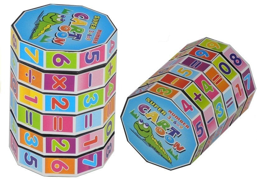 Cubo educativo matemático com números