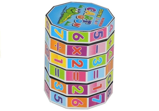 Cubo educativo matemático com números