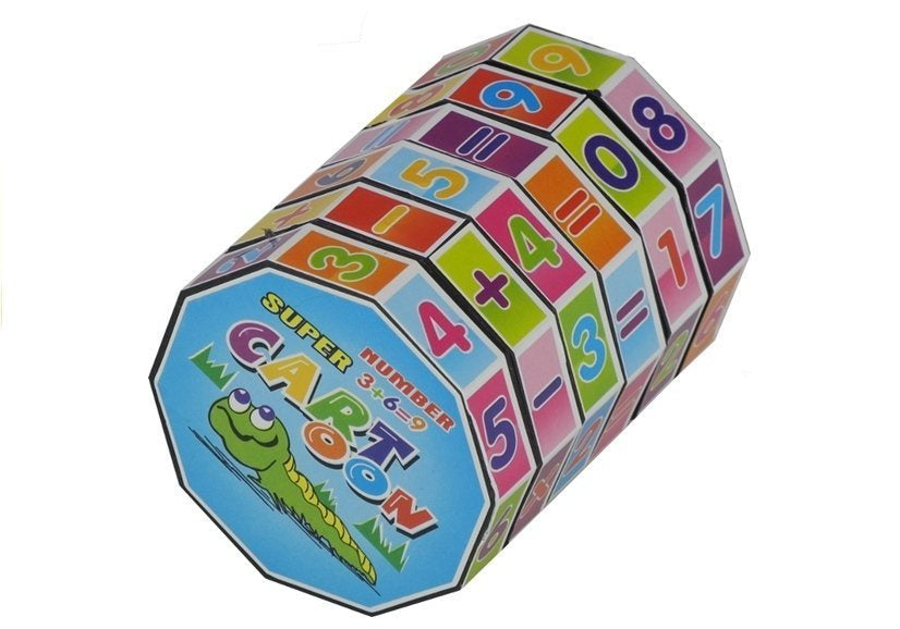 Cubo educativo matemático com números