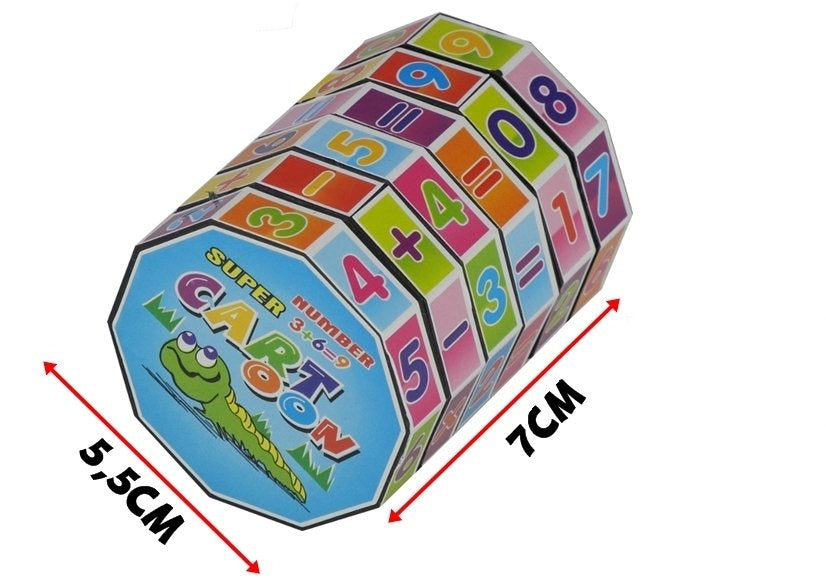 Cubo educativo matemático com números