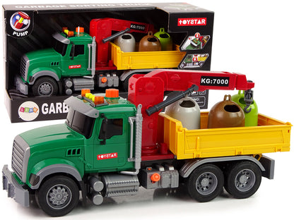 Camião grua transporte contentor lixo som