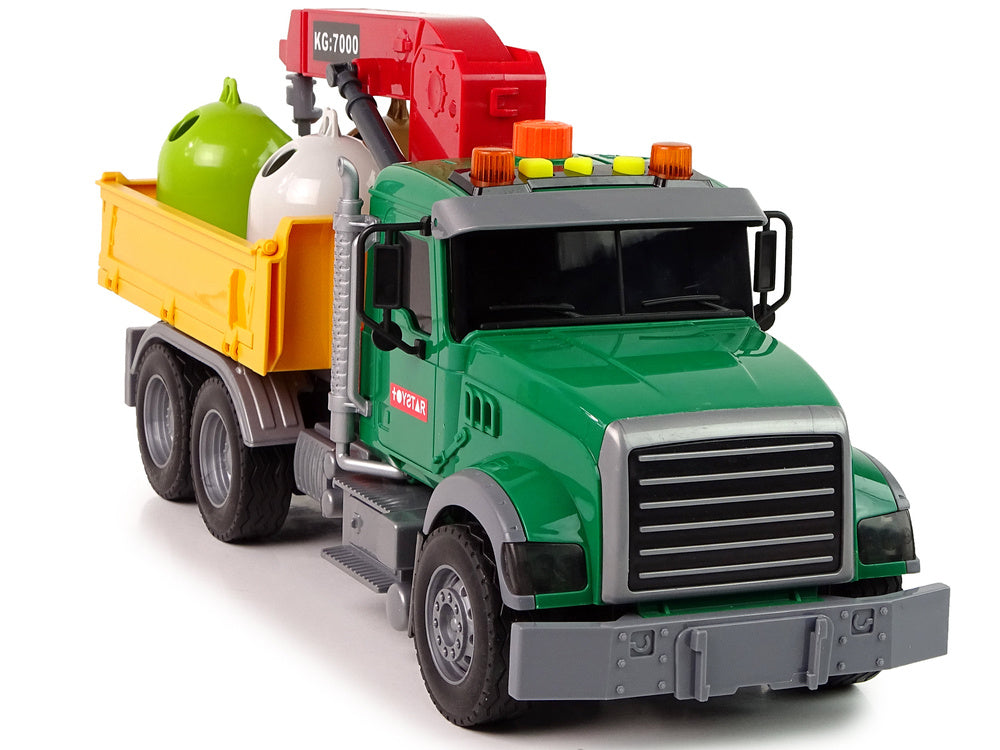 Camião grua transporte contentor lixo som