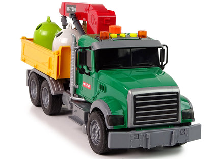 Camião grua transporte contentor lixo som