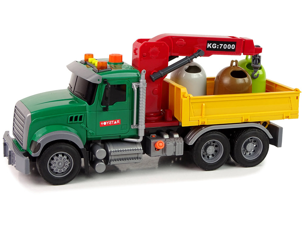 Camião grua transporte contentor lixo som