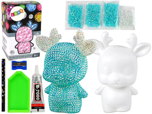 Kit criativo rena diamantes azul