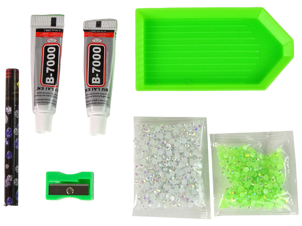 Kit criativo diamantes rena branca 3D