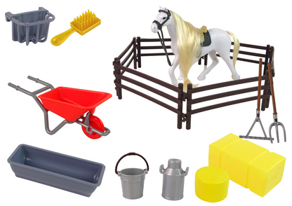 Cavalo escovar com acessórios quinta