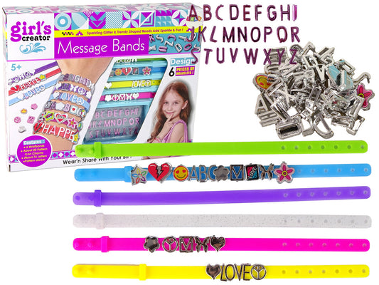 Kit bijuteria pulseiras letras DIY