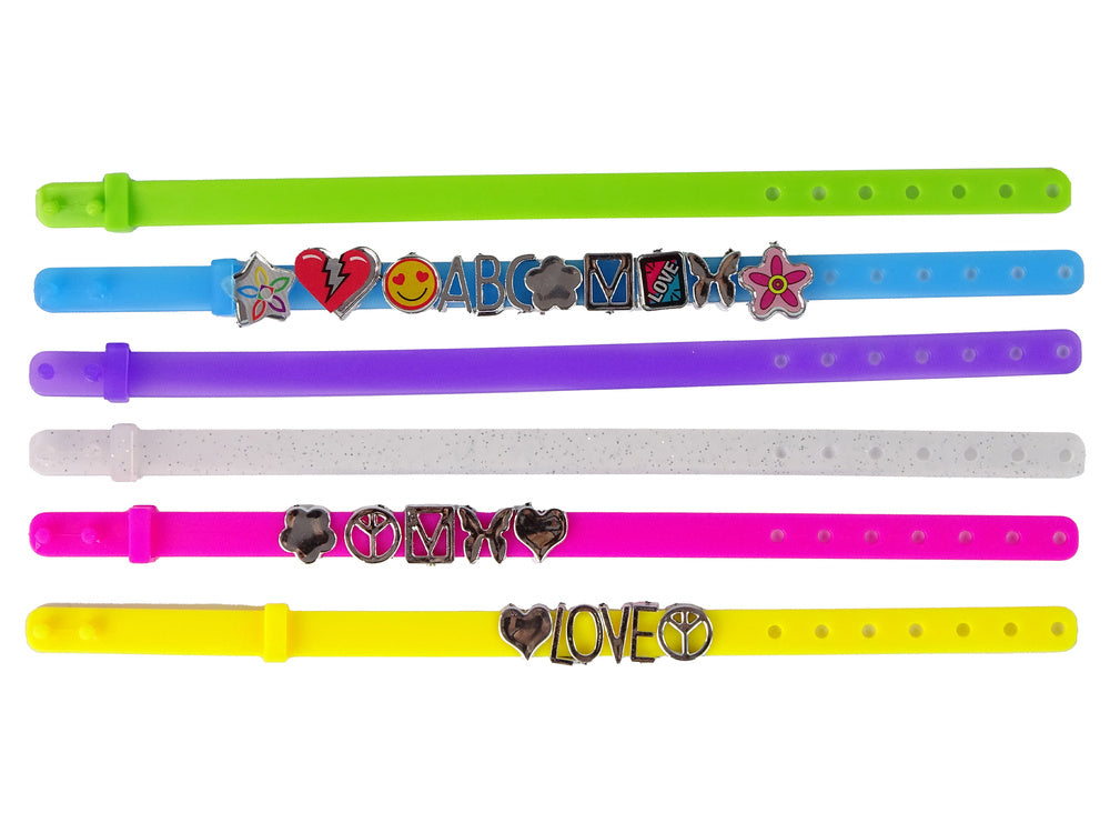 Kit bijuteria pulseiras letras DIY