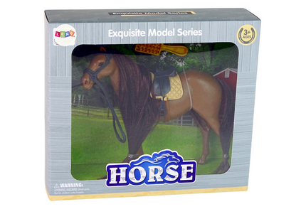 Cavalo crina castanha escovar