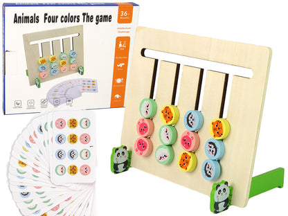 Puzzle madeira animais dupla face educativo