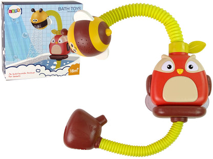 Brinquedo banho chuveiro coruja abelha