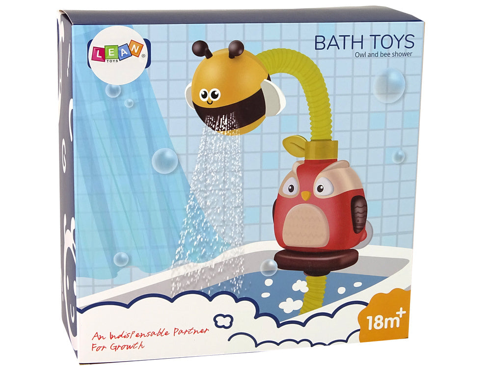 Brinquedo banho chuveiro coruja abelha