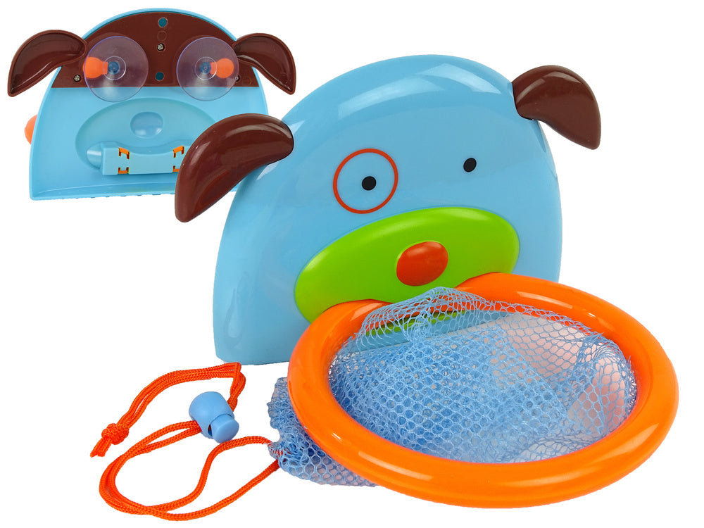 Cesto basquete banho cão bolas peixe