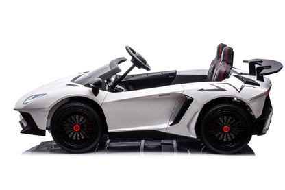 Carro elétrico Lamborghini XXL A8803 branco 24V