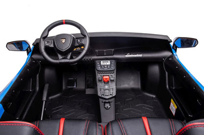Carro elétrico Lamborghini XXL A8803 azul 24V