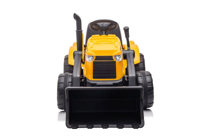 Trator elétrico com reboque S617 amarelo