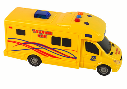 Autocaravana de passeio com fricção, luz e som