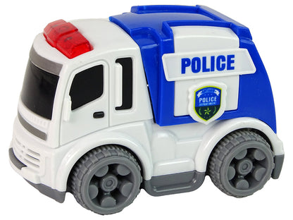 Conjunto de carros com semáforos e sinais de trânsito