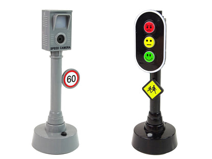 Semáforo e radar fotográfico a pilhas 15,5 cm (1 unidade)