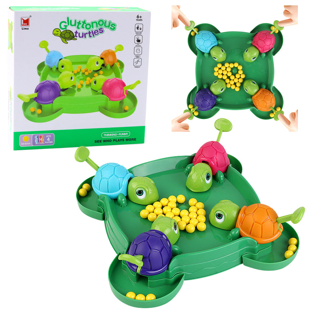 Jogo arcade familiar tartarugas famintas com bolas