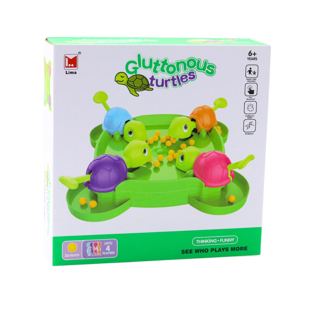 Jogo arcade familiar tartarugas famintas com bolas