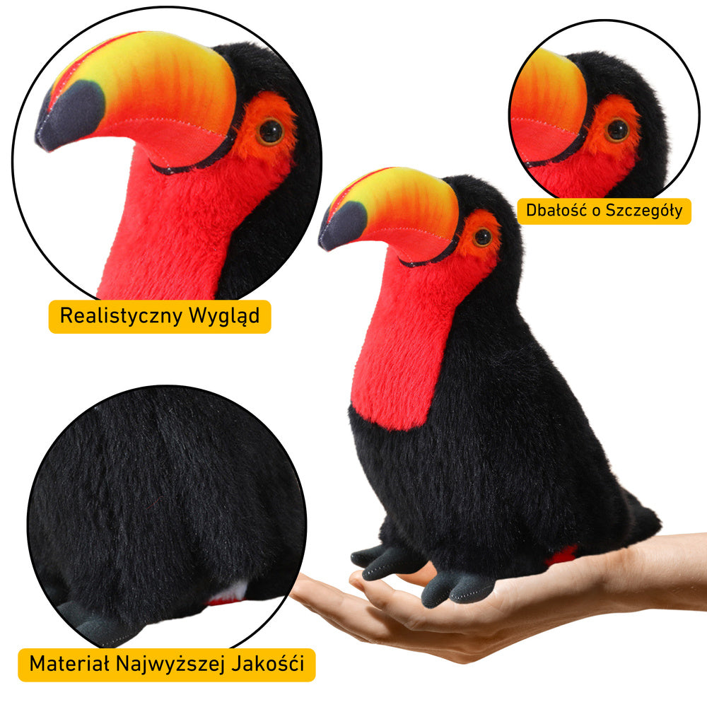 Peluche tucano vermelho 30 cm