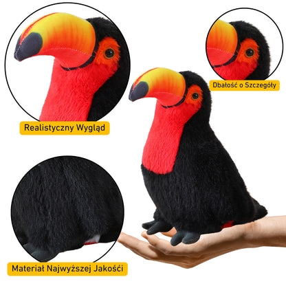 Peluche tucano vermelho 35 cm