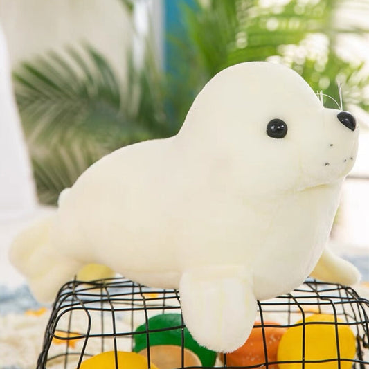 Peluche foca branca 24 cm