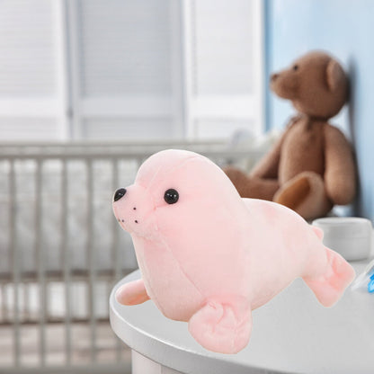 Peluche foca rosa 24 cm