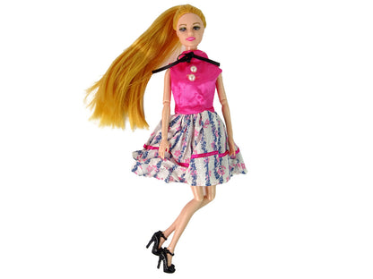 Boneca Emily com acessórios e vestidos removíveis