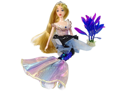 Boneca sereia Emily verde com acessórios