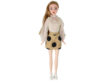 Boneca Emily com guitarra, óculos, cabelo loiro comprido e gato