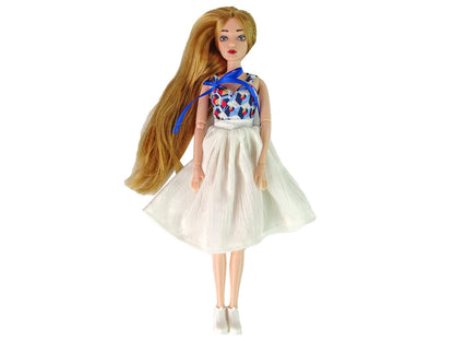 Boneca Emily com gato castanho e cabelo comprido
