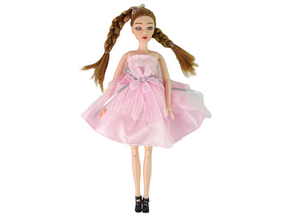 Boneca Emily com tranças, gato e flores