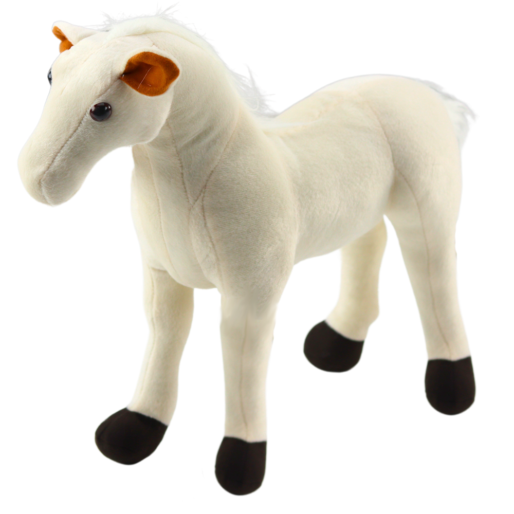 Peluche cavalo branco 40x37 cm