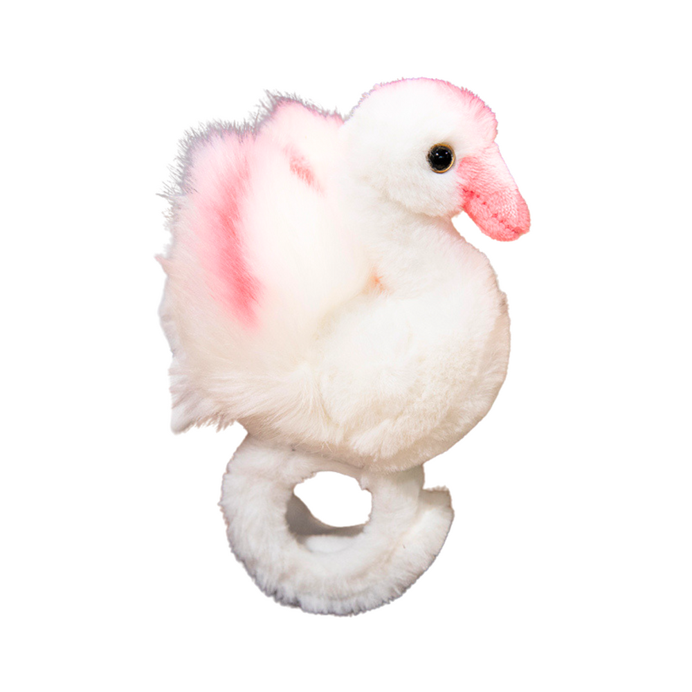 Peluche cisne branco pulseira de pulso