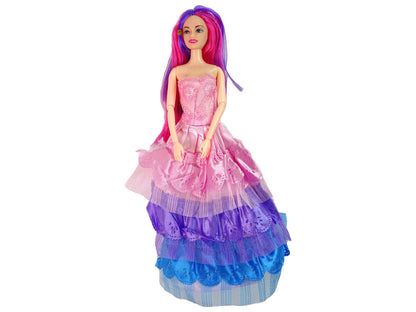 Boneca princesa com pónei branco e acessórios