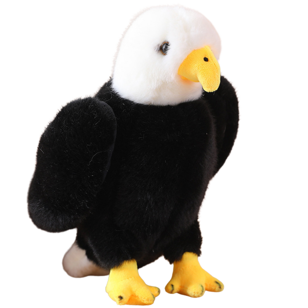 Peluche águia preto e branco 25 cm