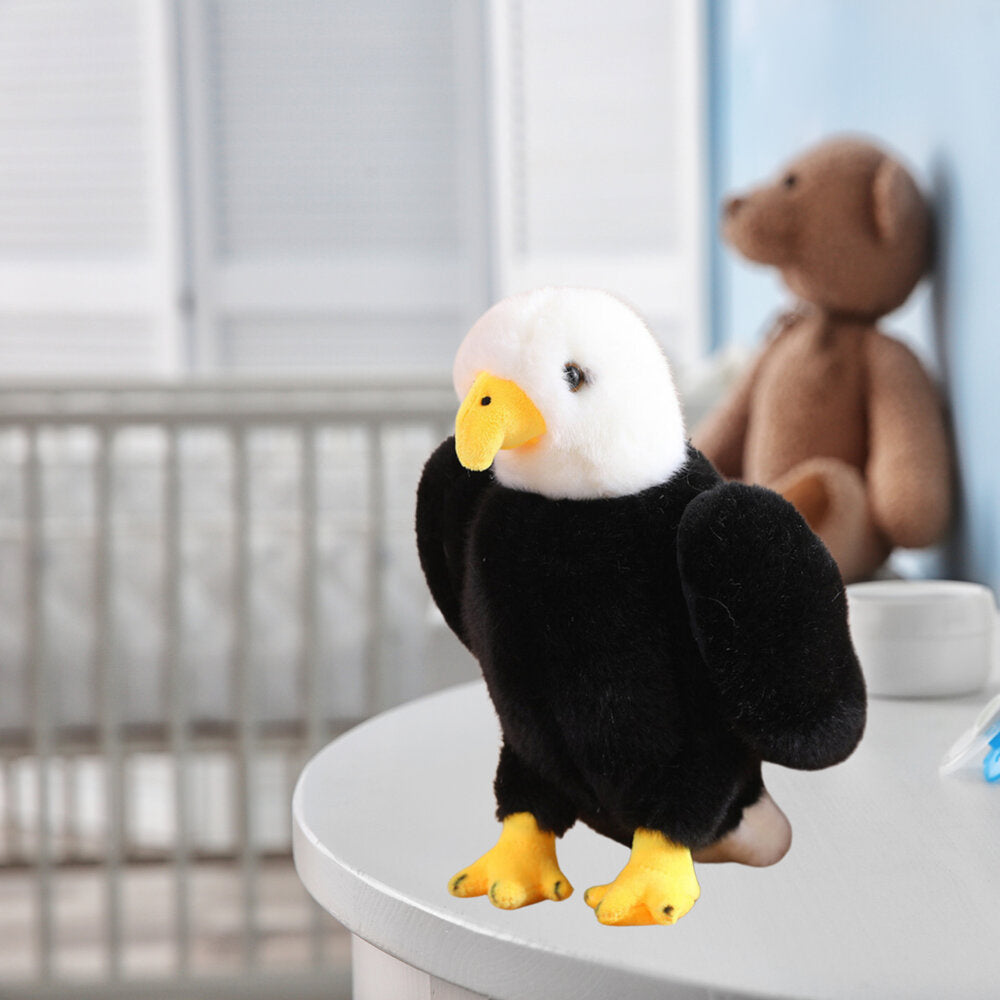 Peluche águia preto e branco 25 cm