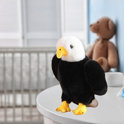 Peluche águia preto e branco 25 cm