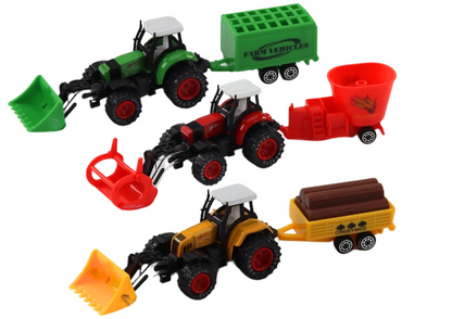 Trator com reboque escavadora bulldozer agrícola (1 unidade, sortido)