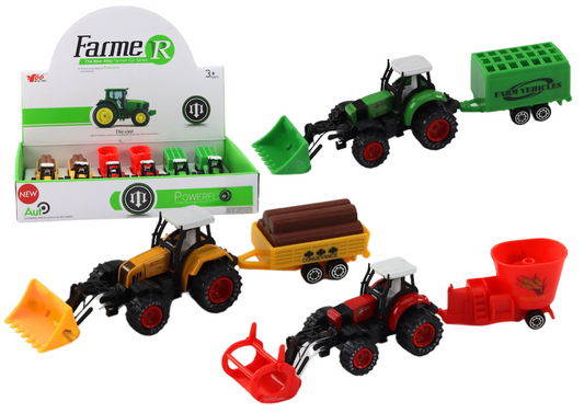 Trator com reboque escavadora bulldozer agrícola (1 unidade, sortido)
