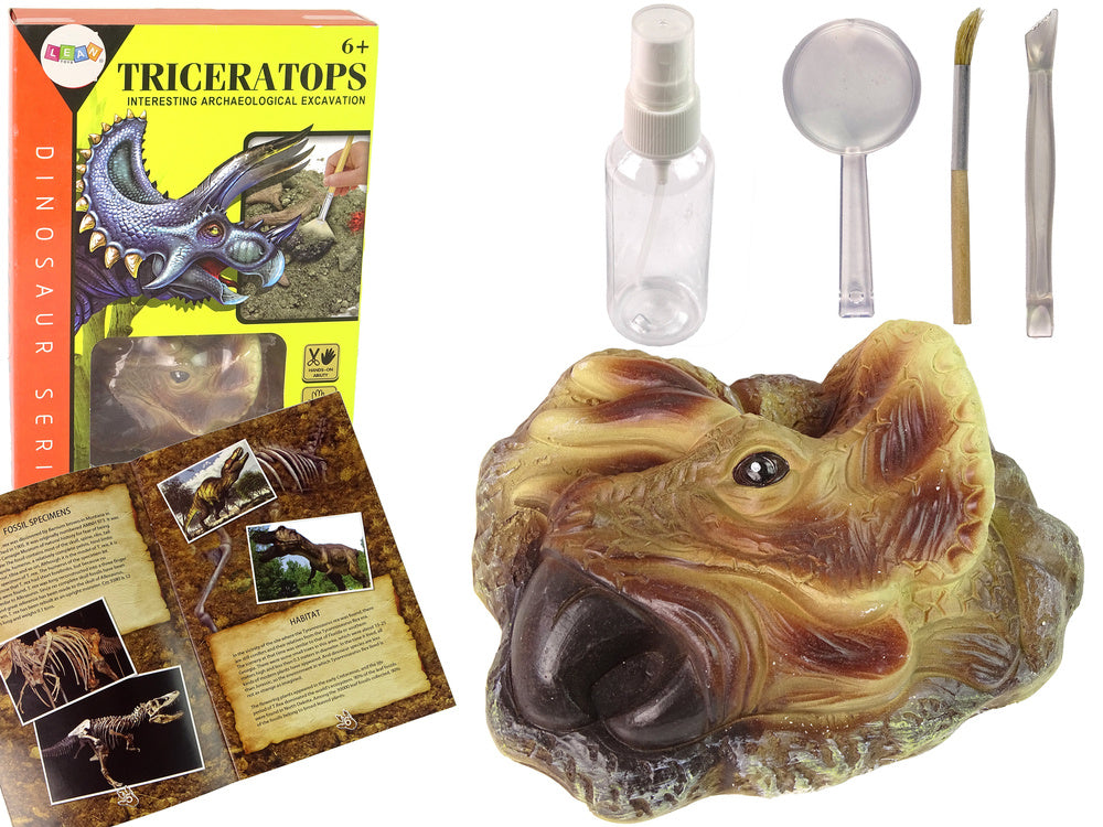 Kit escavação dinossauro triceratops