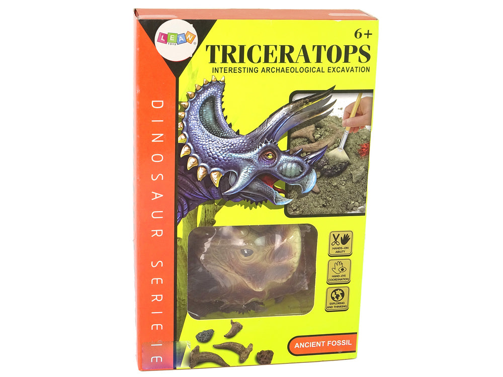 Kit escavação dinossauro triceratops